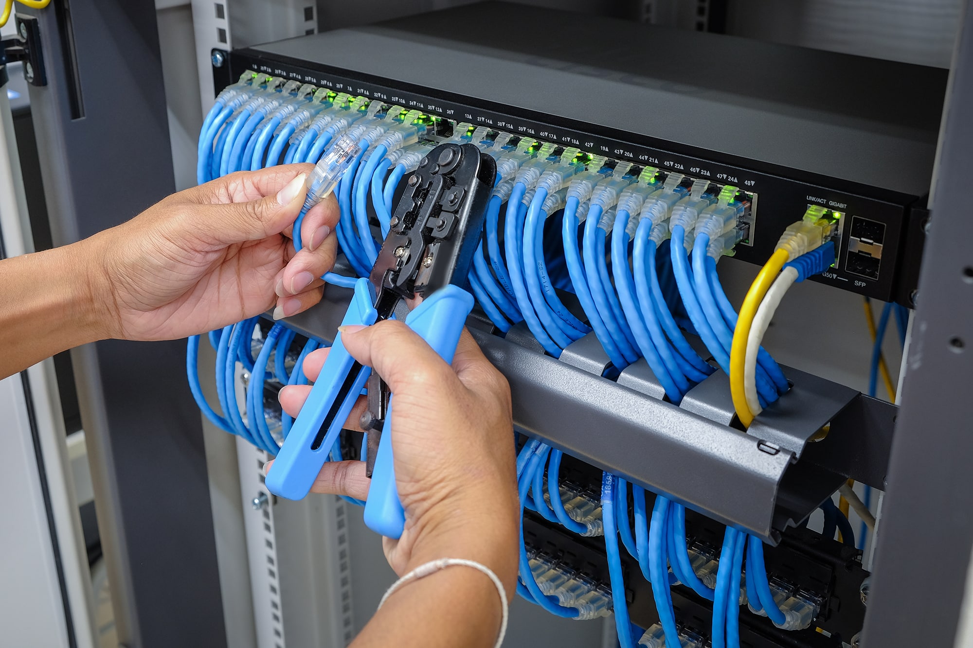 Office cabling installation 